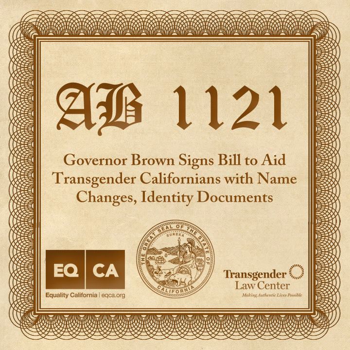 California Governor Signs Bill to Remove Barriers for Transgender People to Change Name and Identity Documents