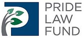 [A graphic of a tree leaning into a blue square to make a 'P' outline. To the right, the words 'Pride Law Fund' are in grey.] 