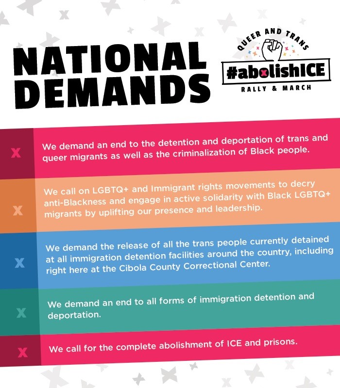 TODAY: Trans and Queer Migrants & Allies Demand An End To Detention and ICE
