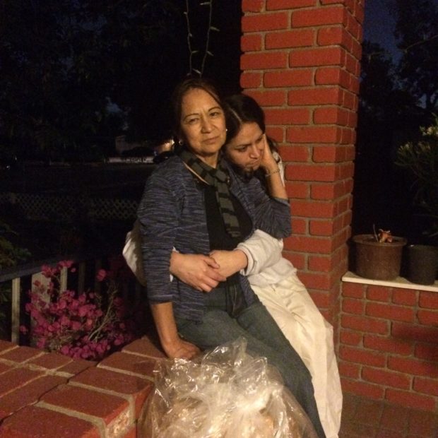 Christina Lopez hugs her mom