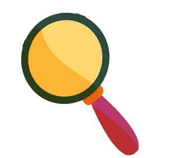(vector art) a colorful magnifying glass